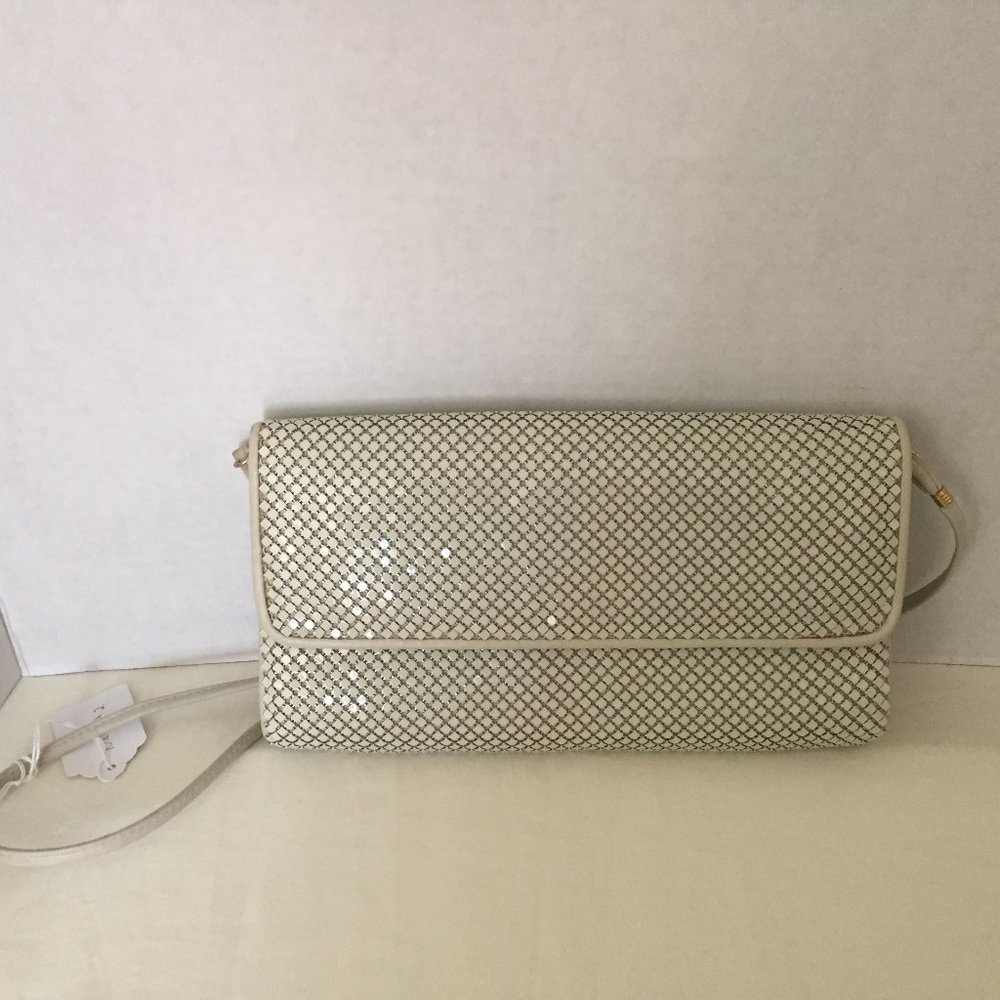 #403 Whiting & Davis ivory clutch